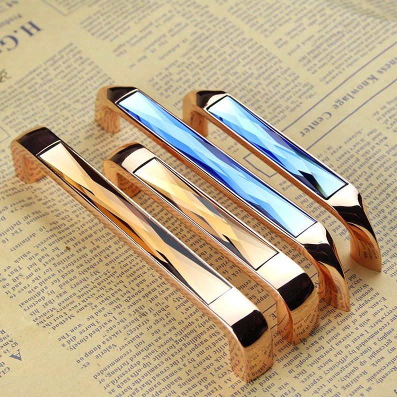 3.75 5 Crystal Glass Dresser Pulls Handles Drawer Etsy