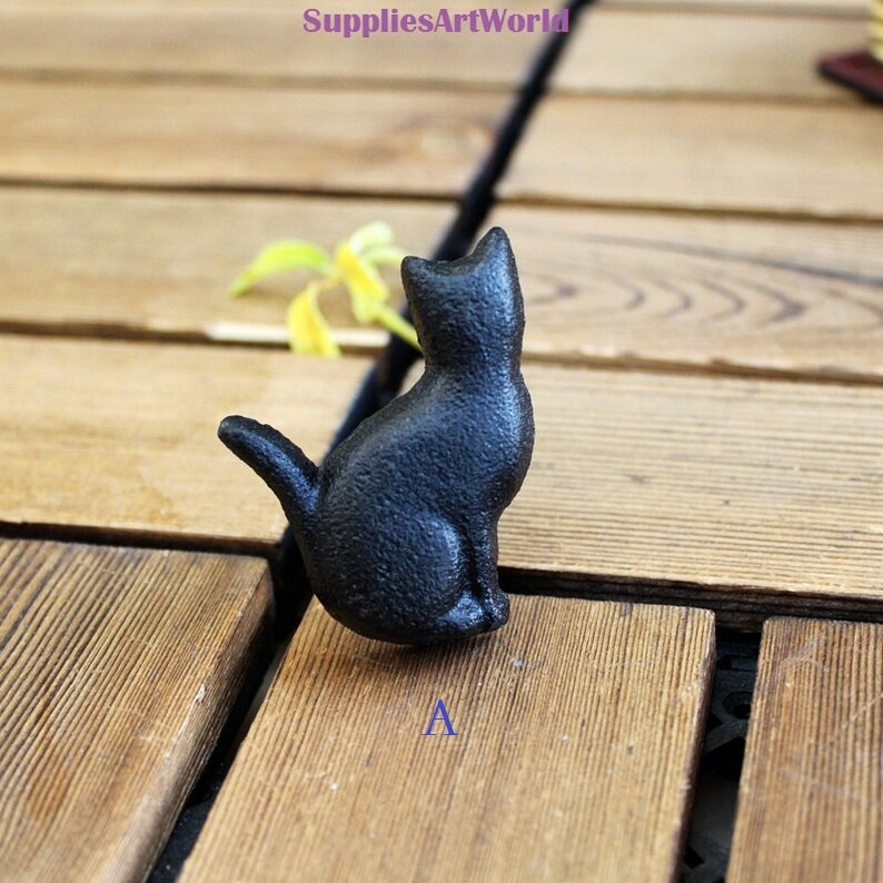 Cat Drawer Pull Knob Knob Pulls Dresser Knobs Cast Etsy