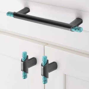 Turquoise Cabinet Pull Handles Dresser Knobs Pulls Drawer Knobs Handles Kitchen Door Knobs Pulls Handles Furniture Knobs Handles Hardware image 8