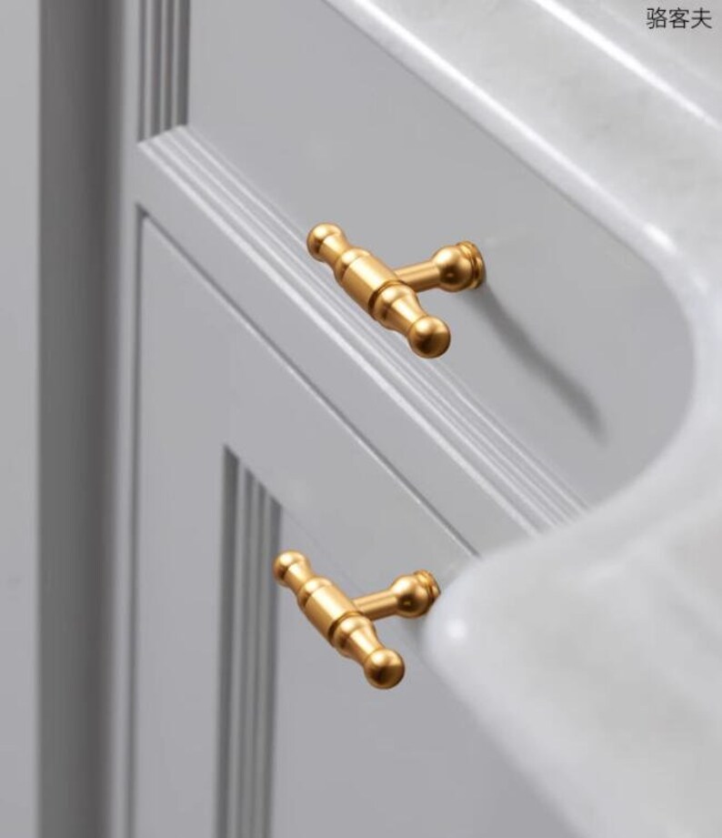 Modern Handles Pulls knobs Cabinet Knobs Pulls Drawer Pull Handle Wardrobe Dresser Knobs Handles golden Hardware handle Bathroom door handle image 6