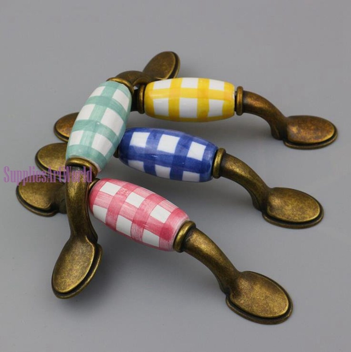 33.75 perillas de la porcelana de cerámica manijas | Etsy