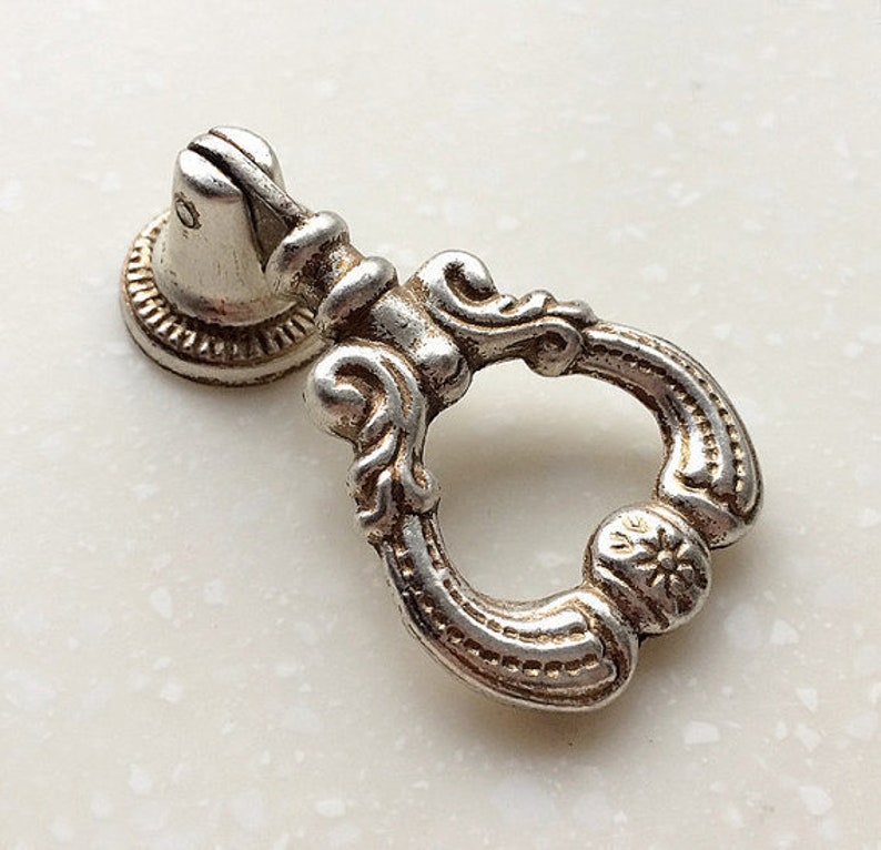 Antique Silver Pulls Knobs Knob Pulls Ring Knobs Etsy UK
