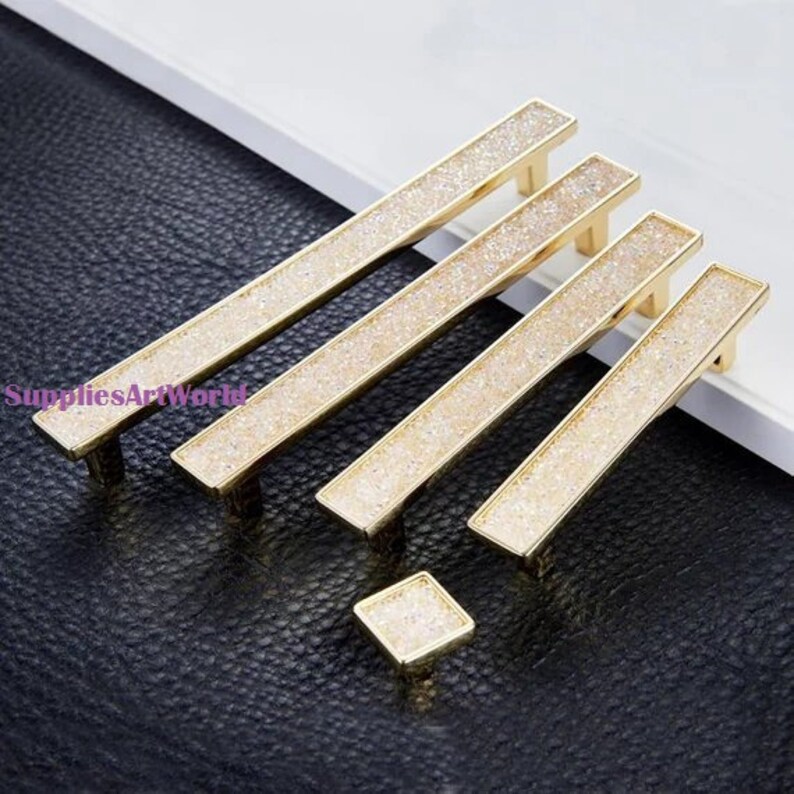 3 75 5 6 3 7 56 Gold Drawer Pulls Handles Crystal Cabinet Handles Knobs Modern Dresser Pulls Square Rectangular Knobs Handles Pulls
