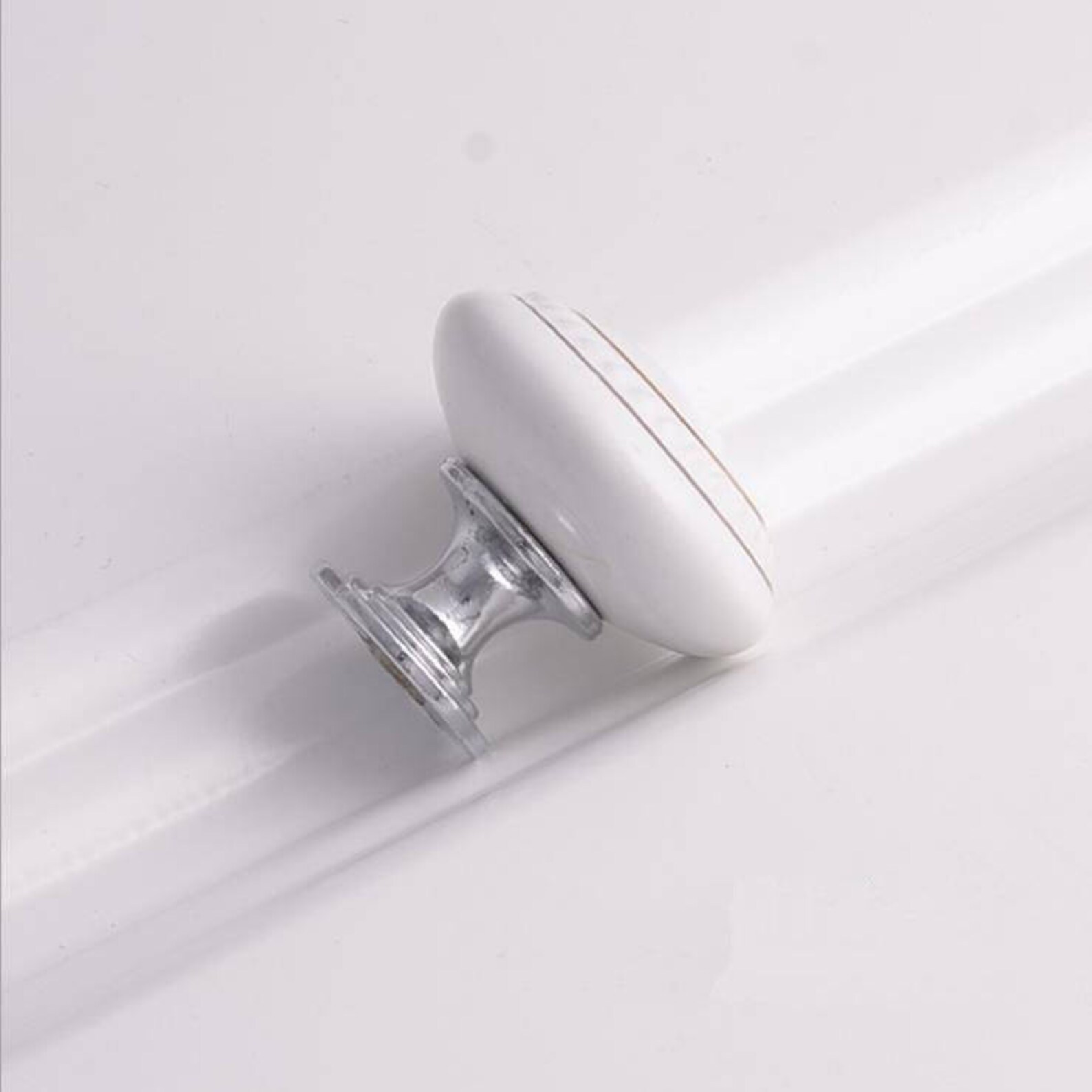 White Dresser Knob / Drawer Knobs Pulls Handles / Ceramic Etsy