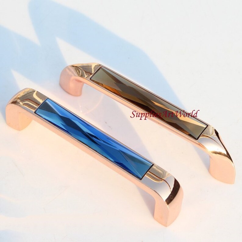 3.75 5 Crystal Glass Dresser Pulls Handles Drawer Etsy