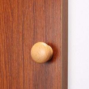 Boutons de porte d'armoire poignées en bois massif poignées modernes poignées de tiroir d'armoire poignées poignées boutons de porte d'armoire en bois poignées image 3