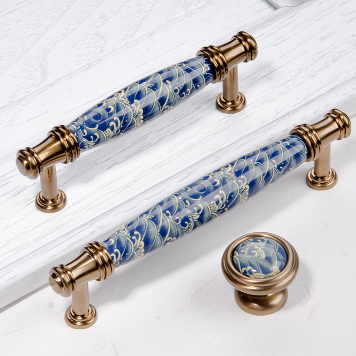 Exquisite Ceramics Handle Knob Antique Bronze Ceramic Etsy