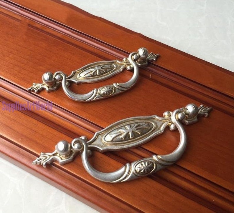 33.75 Drop Bail Pulls Handles Vintage Style Etsy