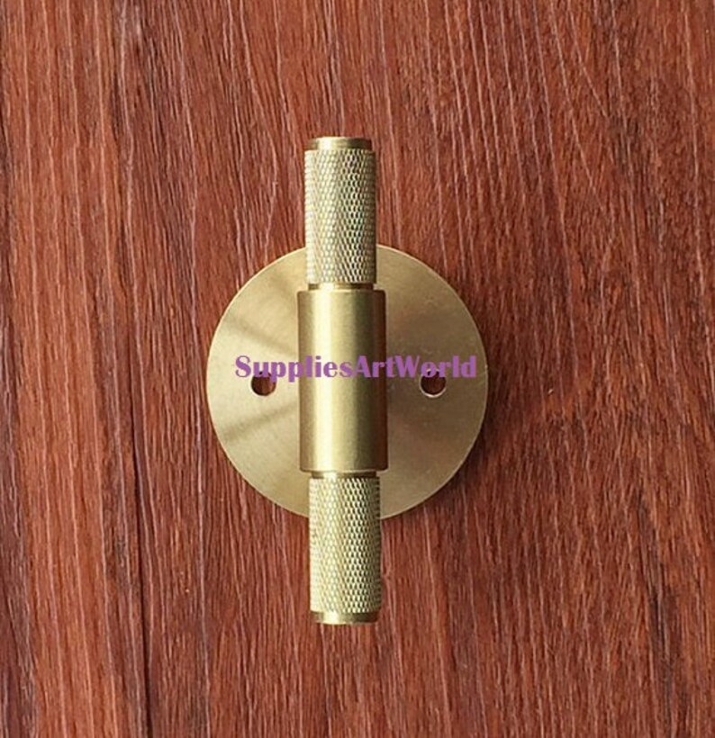 Pure Copper Brass T Knobs Handles Knobs Pull Handles Etsy