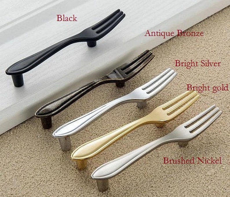 3'' Knife Fork Spoon Handles Kitchen Door Etsy