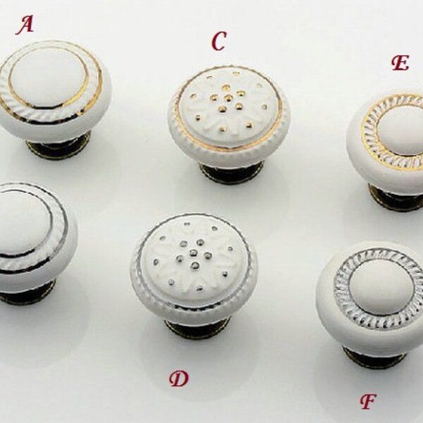 White Dresser Knob Etsy