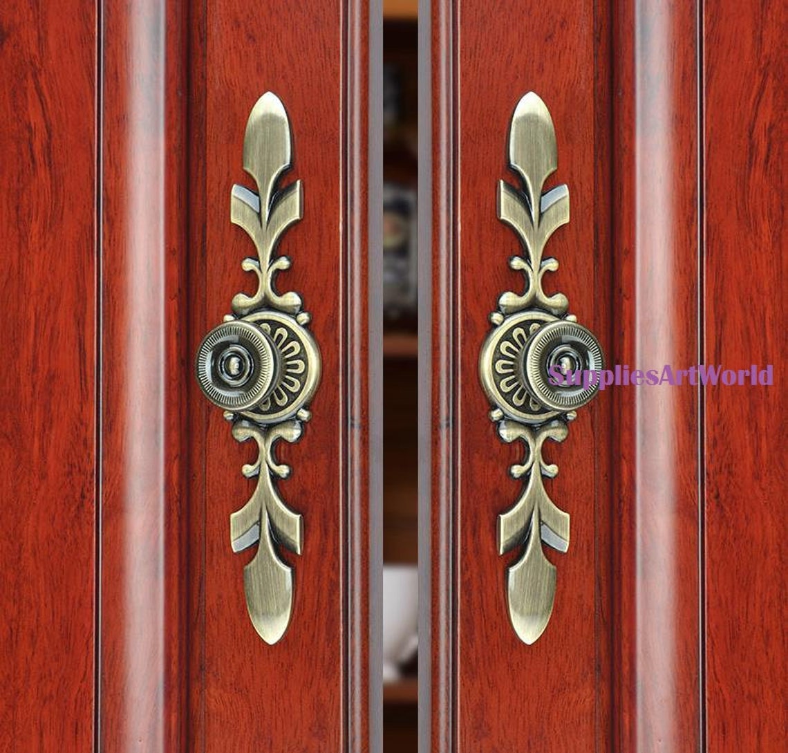 Antique Bronze Knobs Handles Vintage Style Dresser Knobs Pulls Etsy
