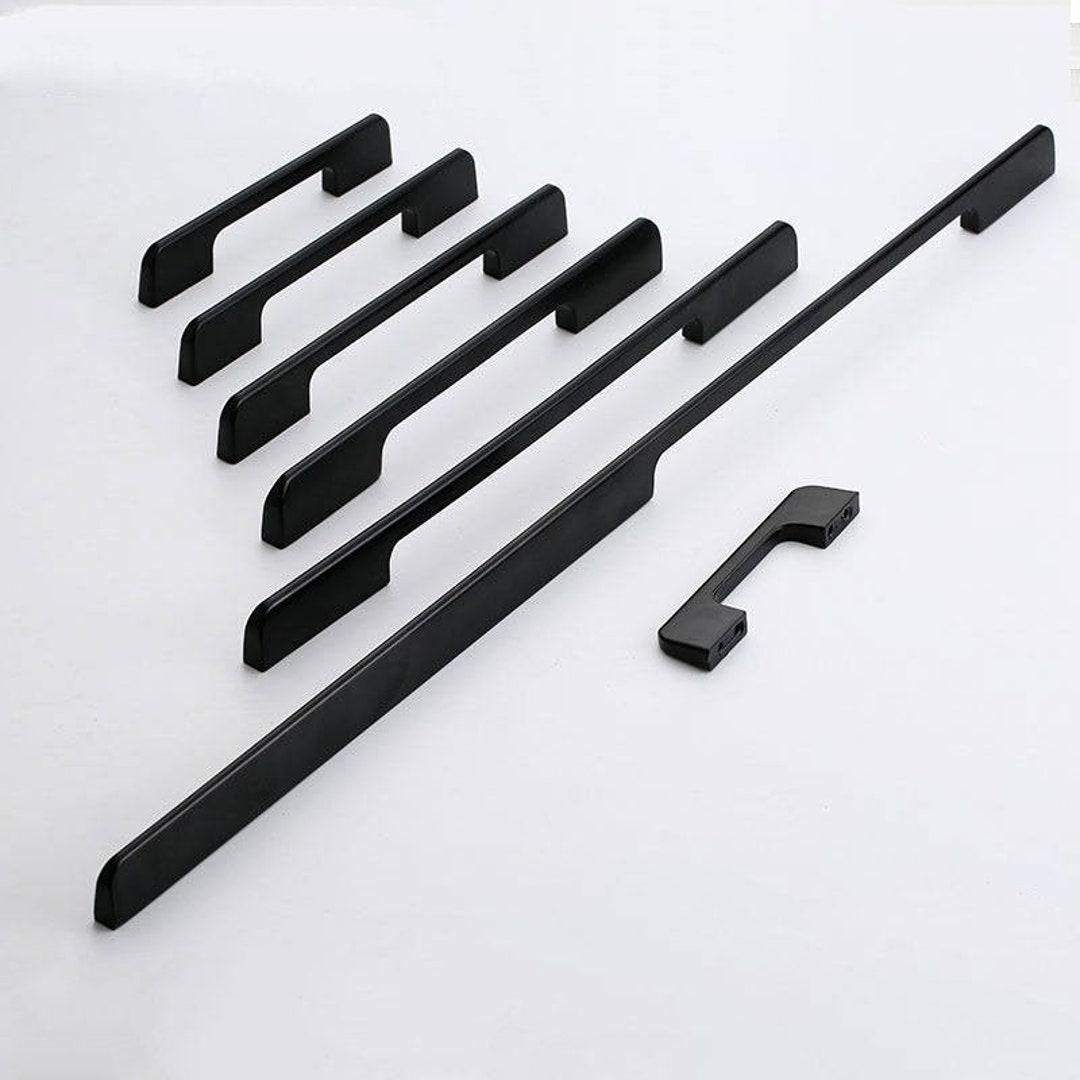 Black Long Door Handle Modern Minimalist Long Drawer Cabinet Wardrobe ...