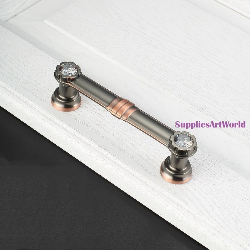 3.75 5 7.56 Crystal Door Knobs Handles Etsy