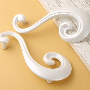 2.5" 3.75" Pair of Cabinet Door Handles Drawer Pull Handles Pearl White Dresser Pulls Handles Knobs Kitchen Hardware Handle Pulls Knob 64 96