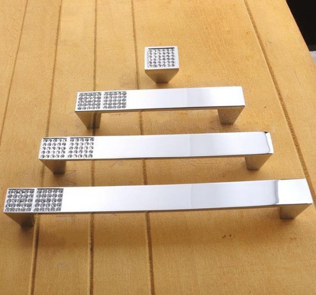 3.75'' 5'' 6.3''glass Dresser Pulls Handle Drawer Pull Handles Crystal