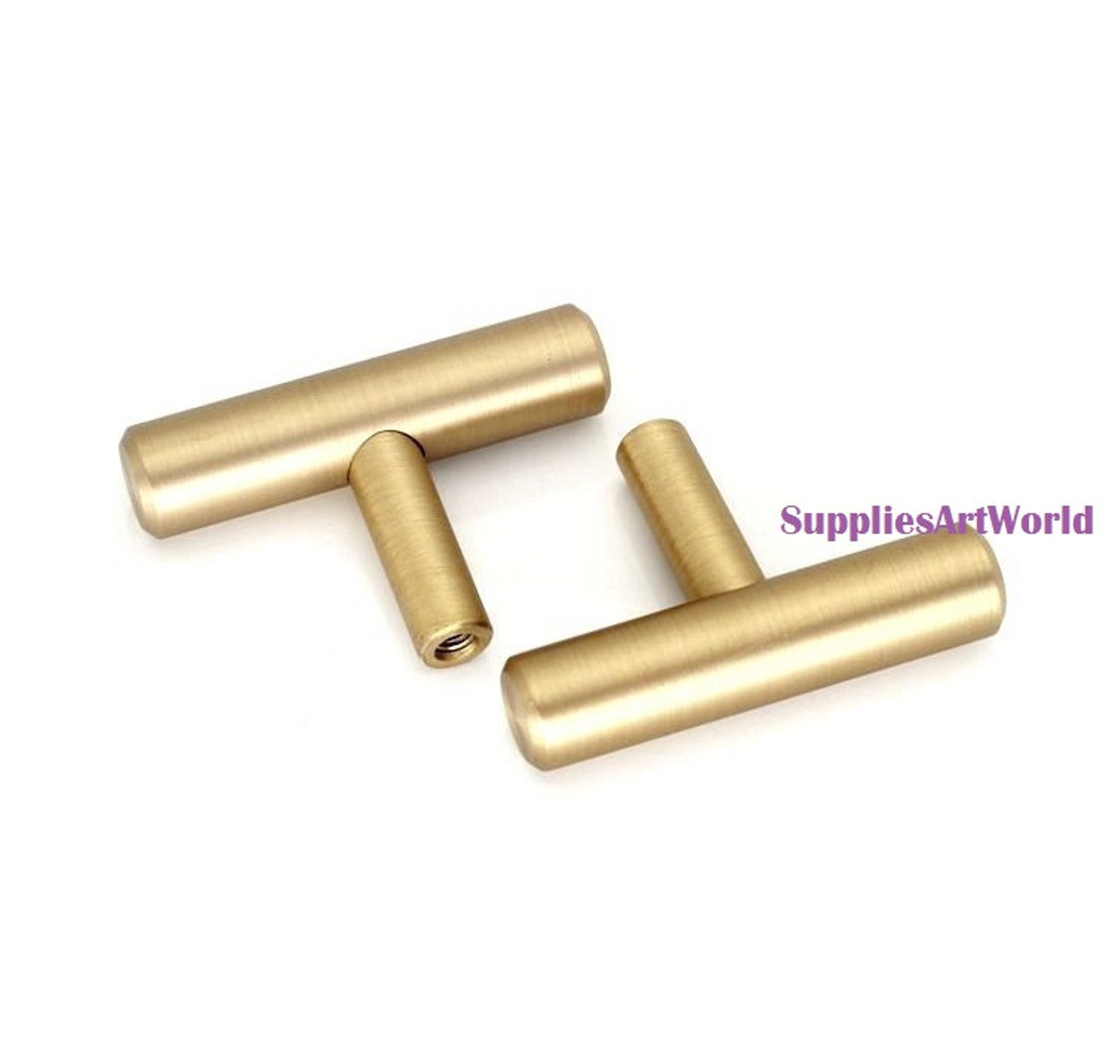 T Knobs Drawer Knobs Pulls Dresser Drawer Knobs Handles Brass Etsy