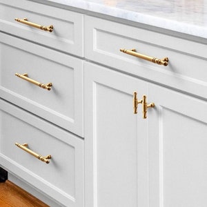 Modern Handles Pulls knobs Cabinet Knobs Pulls Drawer Pull Handle Wardrobe Dresser Knobs Handles golden Hardware handle Bathroom door handle image 3