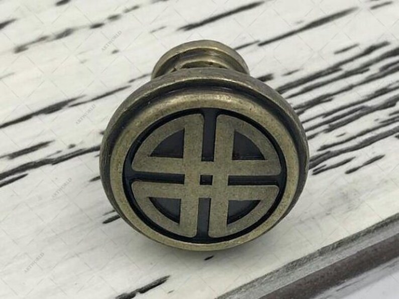 Cajón Perillas Tira de Aparador de Bronce Antiguo Perillas | Etsy