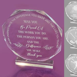 Trophy Award Custom Laser Engraved Clear Acrylic Plaque