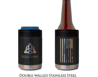 Stainless Steel Custom Laser Engraved Can Insulated Cooler -  wedding and party gifts, fits cans and bottles