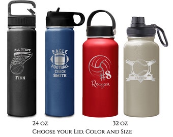 Group Team Order - 24 and 32 ounce Double Walled Stainless Insulated Steel Sport Bottle - MUST ORDER 12 or more