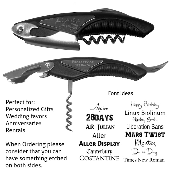 Custom Wine Opener Etsy