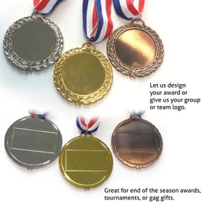 Award Medals Custom Personalized - Etched Design for Tournaments and Competition