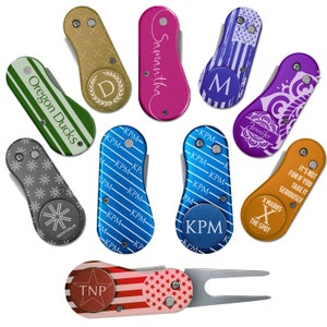 Custom Divot Tool mit Marker für Golf - Viele Farben und Designs oder machen Sie Ihr eigenes Design