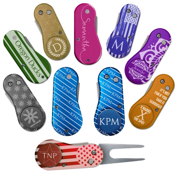 Custom Divot Tool with Marker for Golf - Many colors and Designs or Make your own Design