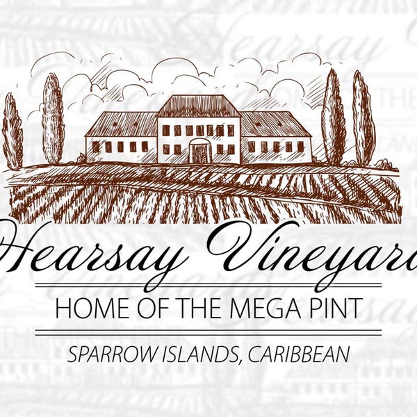 Hearsay Vineyards Digital Sublimation Illustration, Johnny Depp, Amber Heard, png, jpg, mega pint, winery, tumbler, t-shirt, sticker