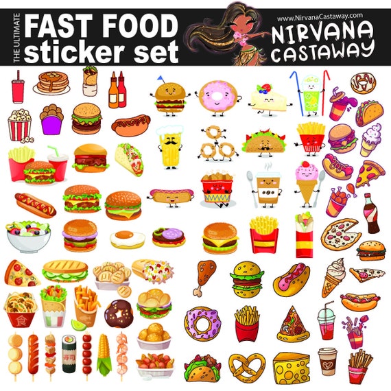 Ultimate Fast Food Stickers - Printable and digital files