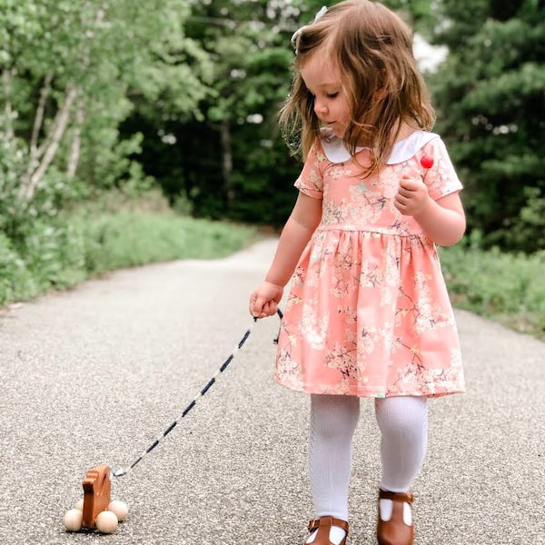 Vintage Inspired Tunic / Collared Tunic / Easter / Girls Tunic / Toddler Dress / Baby Dress / Vintage Dress / Cherry Blossom Dress