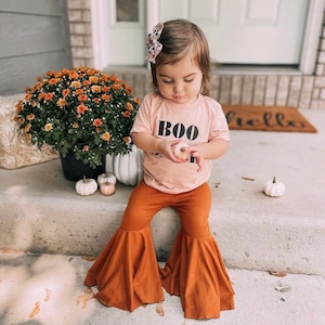 Solid Color Bell Bottoms / Fall Girls Flares image 2