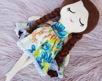 Handmade Cloth Doll, Rag Doll, Keepsake Doll, Heirloom Doll, First Birthday Gift, Baby Shower, 45cm, Dolls and Daydreams, Fabric Doll, Toy