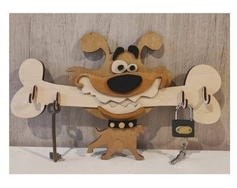 Wooden  dog lovers key holder for wall laser cut files, 4 mm,dog key cdr wall mounted, dog lovers key hanger laser cut,Wall Organizer svg