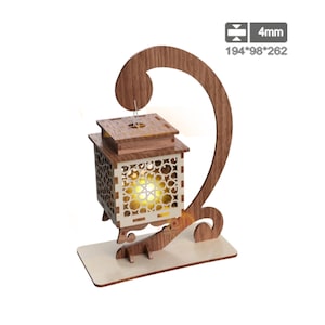 木製の装飾用ランタン - レーザーカットファイル、ランタン SVG、装飾用木製ランタン、3D Glowforge SVG DXF
