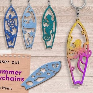 Paquete de llaveros de verano, Car Charm SVG