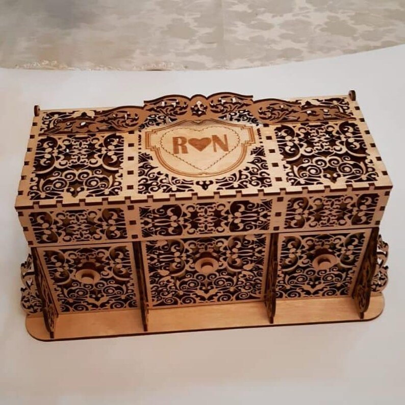 Laser Cut Wooden Jewelry Box With Drawer Svg File Glowforge Holder ...