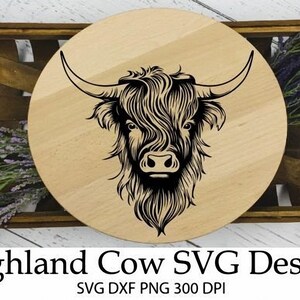 Highland Cow SVG Farm House Sign.