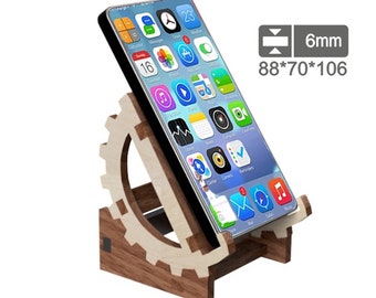 Laser Cut Steampunk Phone Stand,laser cut Files , Adjustable Angle , Phone holder for desk , Desk accessories
