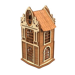 Tea House With Angels for Laser Cutting Tea Bag Holder Svg, Tea Bag ...
