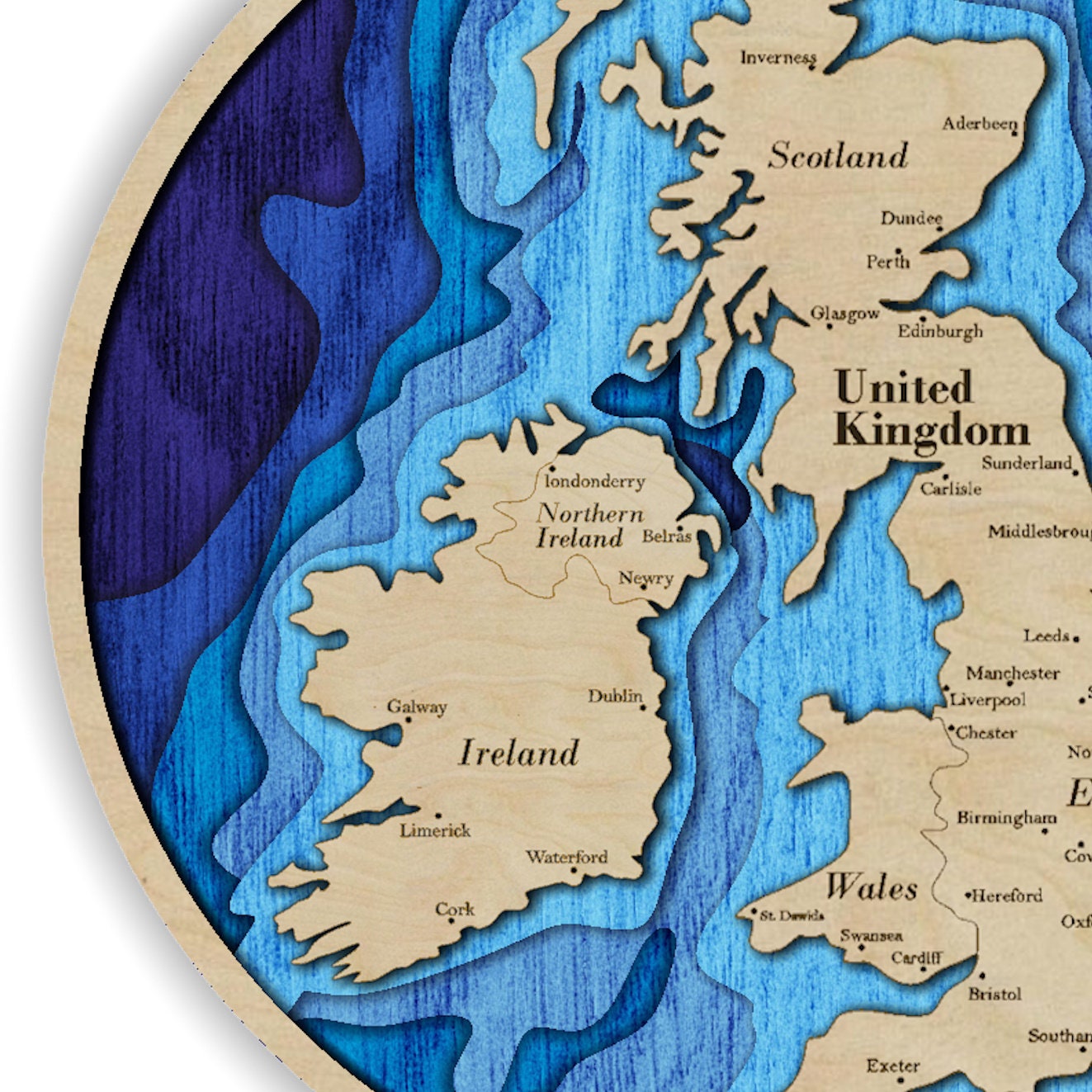 7 Layer 3D Map of the United Kingdom Multi layer Panellaser Etsy Canada