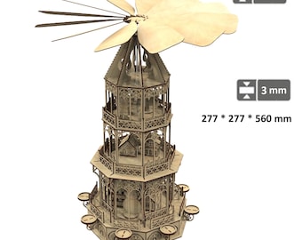 クリスマスピラミッド ウィンドミル エルツ山地 ドイツ リヒャルト