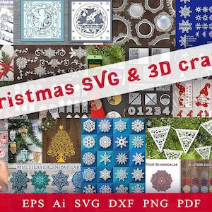 Christmas SVG and 3D Crafts Bundle