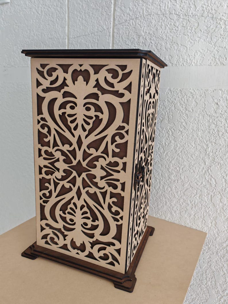Laser Cut Wooden Jewelry Box With Drawer Svg File Glowforge Holder ...