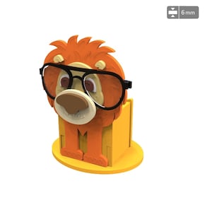 Leeuwenbrilstandaard Lasergesneden bestanden, brilhouder, houten dierenstandaard, zonnebrilhouder, brilhouder, accessoirehouder