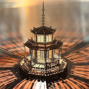 Garden Plant House - light house-Laser Cutting File, Ready made Plywood Project, SVG vector plan of 3d plywood miniature