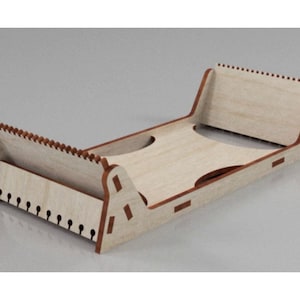 4 mm 木製ビーズマシン、レーザー切断用デジタルファイル、glowforge ファイル ビーズマシン、ガーダン用ビーズワーク織機、ガーダン用マシン