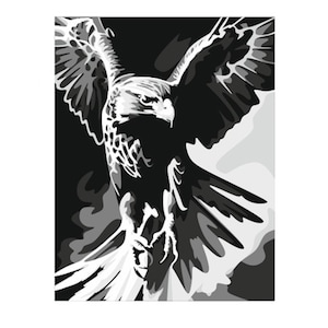 Eagle 6 layer decorative panel laser cut files home decor, SVG, DWG DXF Cdr file, multilayer model, 3d Eagle